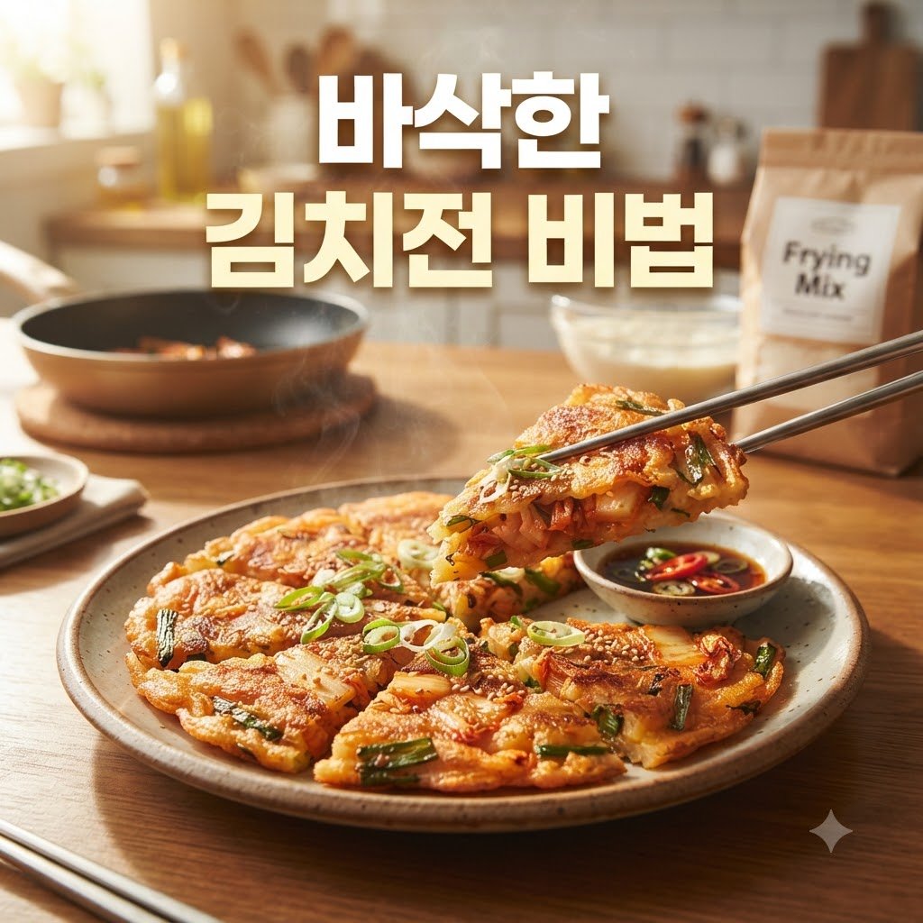 김치부침개 튀김가루 레시피 바삭하게 만드는 방법