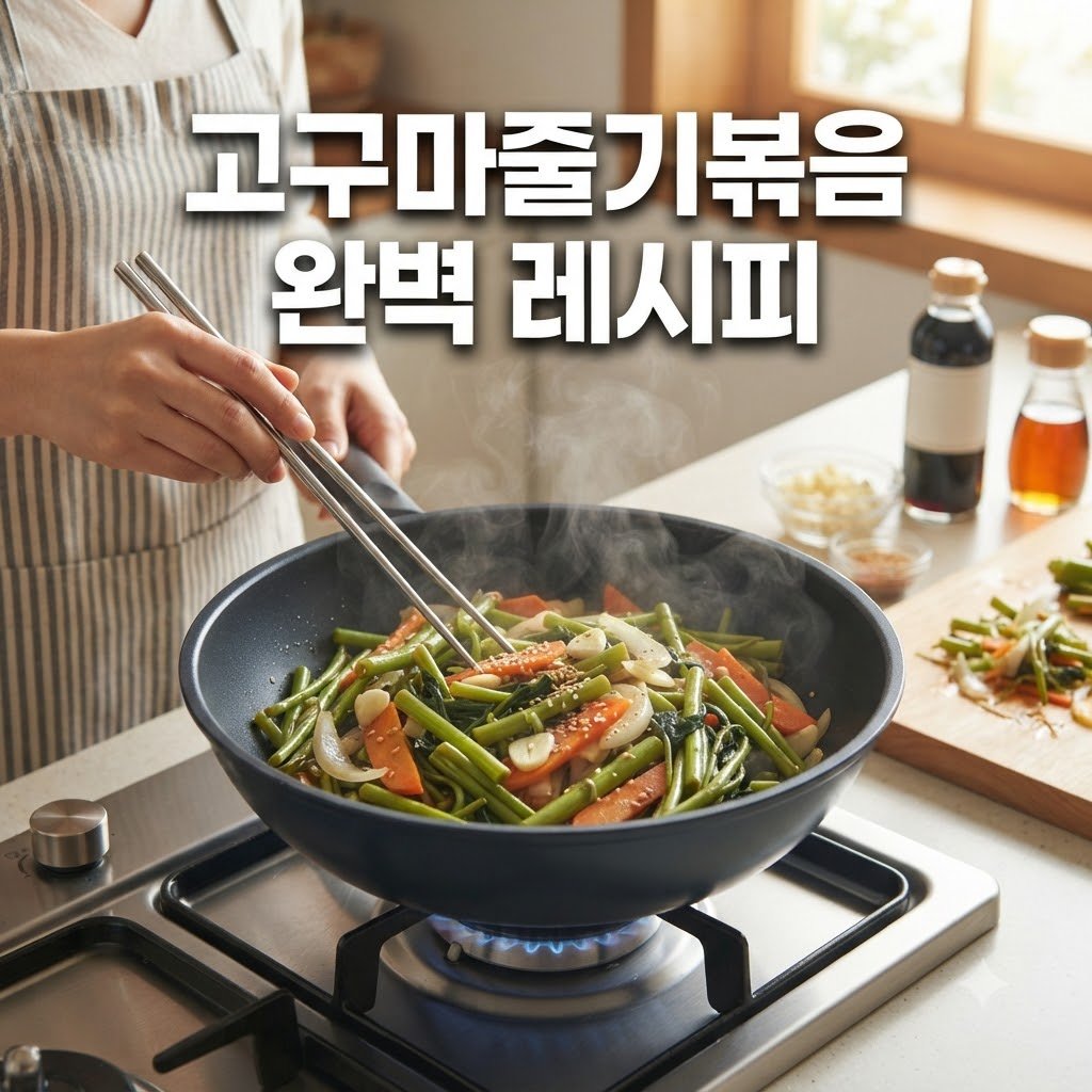 고구마줄기 볶음마드는법 기본 재료 준비 순서대로 따라하기