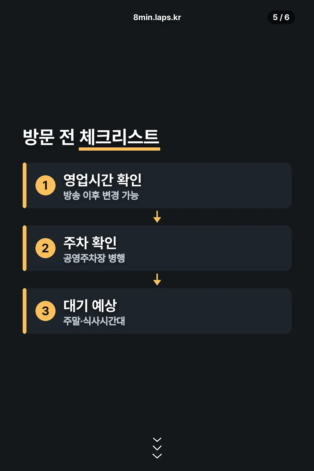 방문 전 체크리스트
